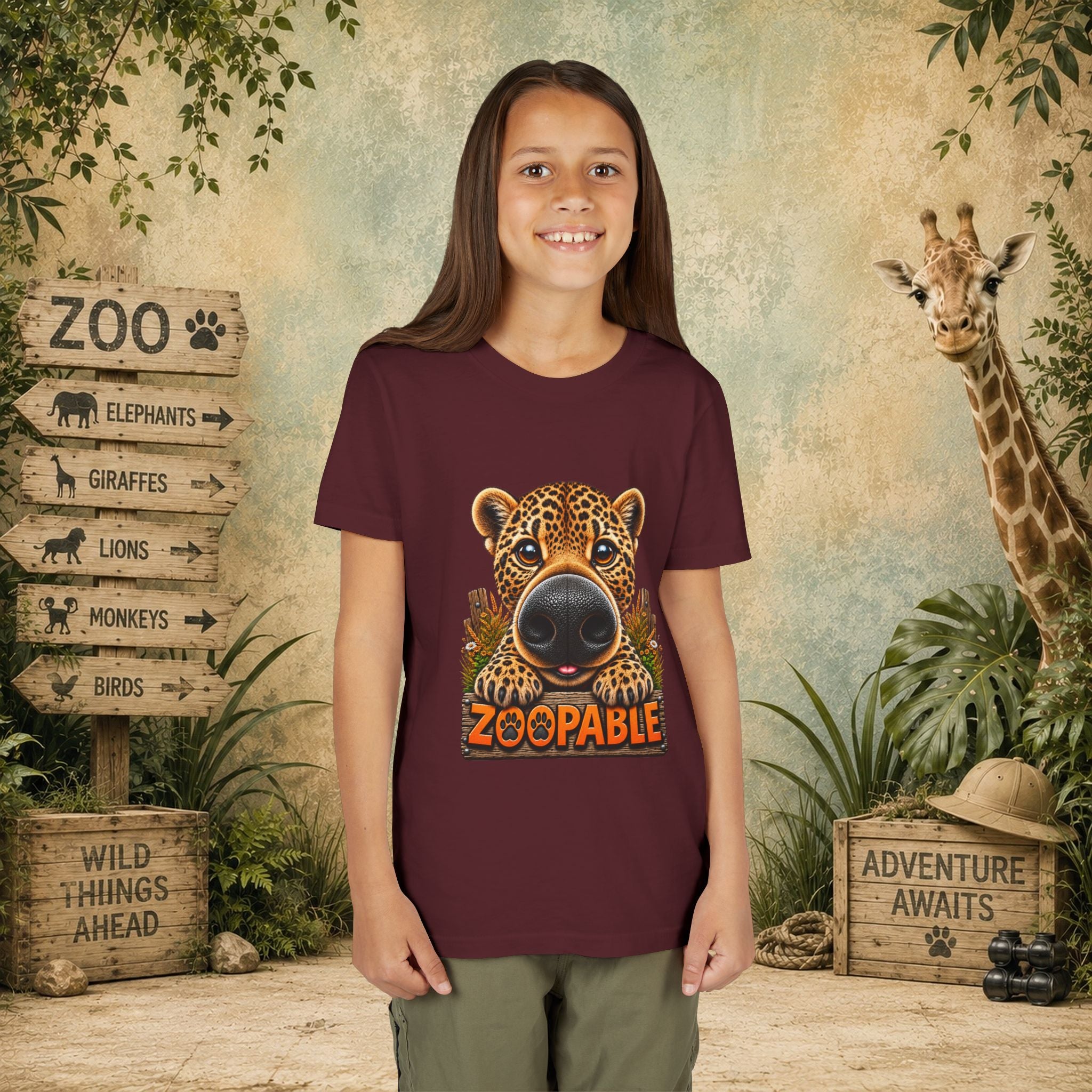 Leopard Zoopable Youth Tee