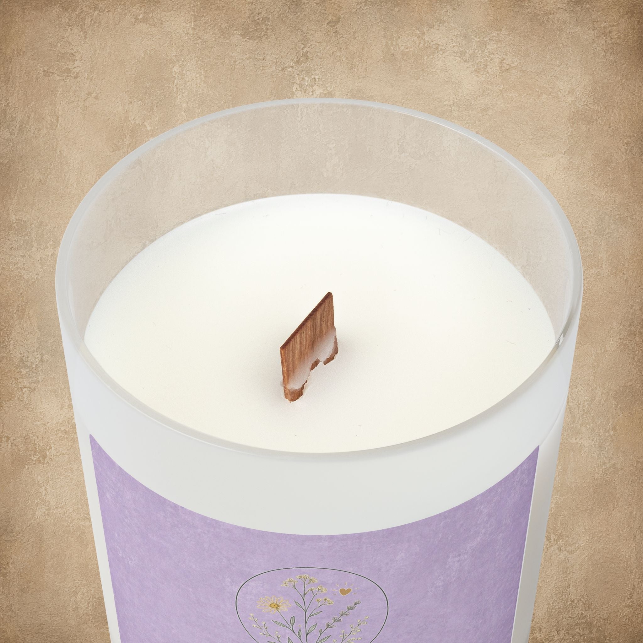 Faith Over Fear Frosted Glass Soy Candle, 11oz