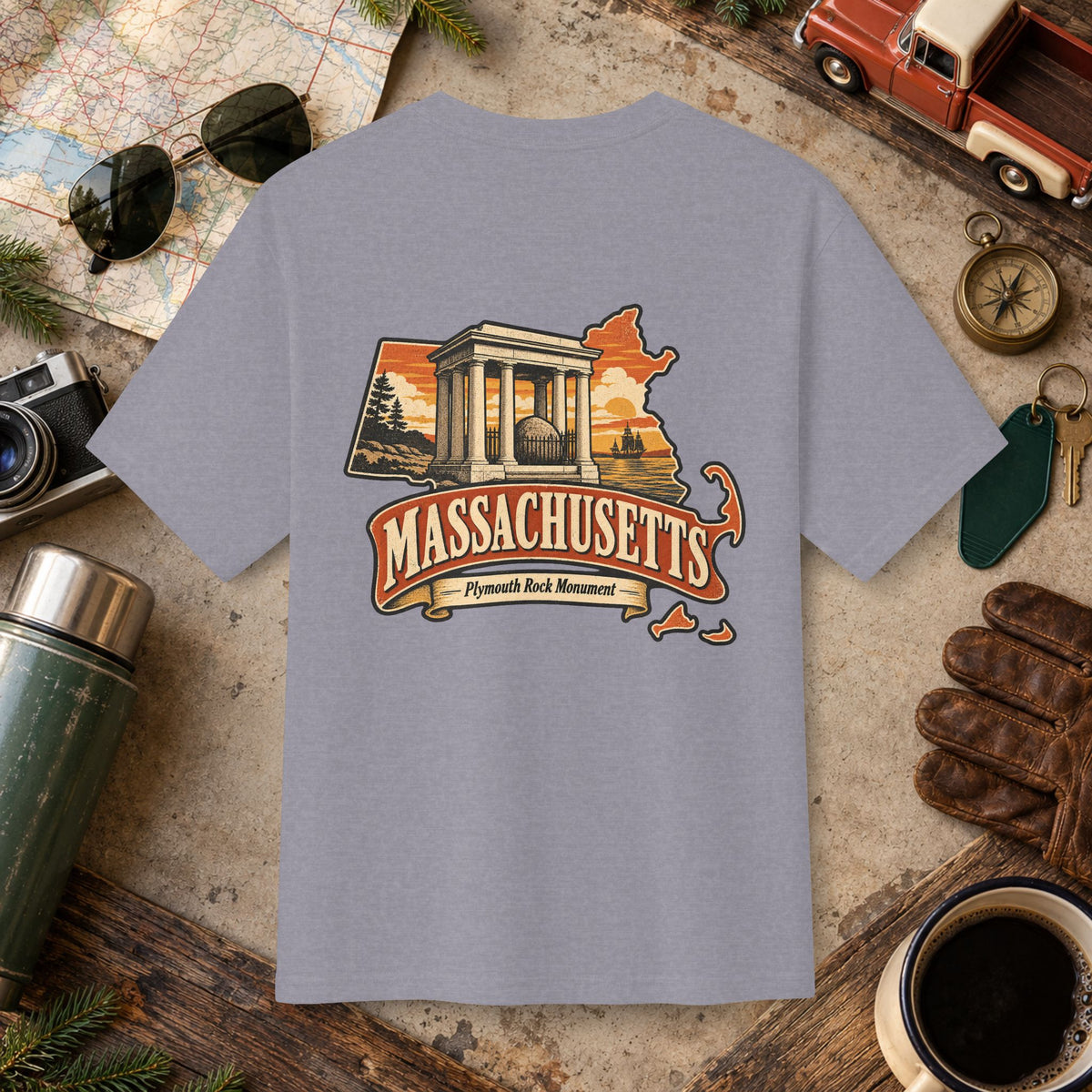 Massachusetts State Vintage Tee