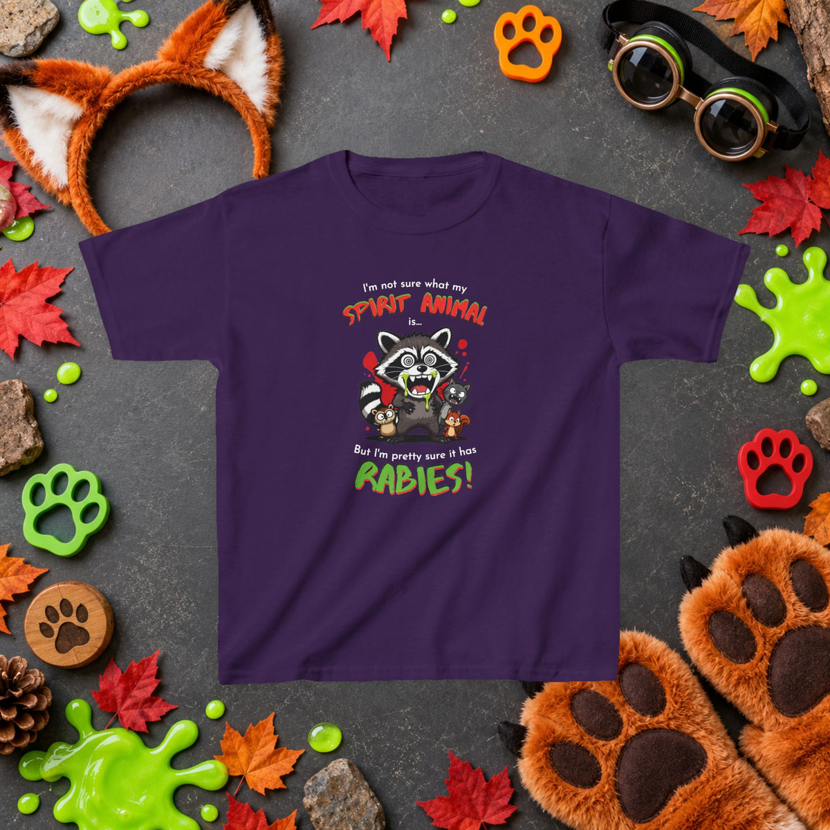 Spirit Animal - Youth T-Shirt - Cute Cartoon Wildlife Graphics