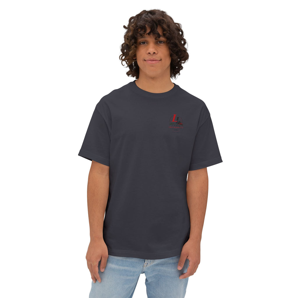 Lawn Integrity Logo Tee — Oversized Boxy Lawn Care T-Shirt