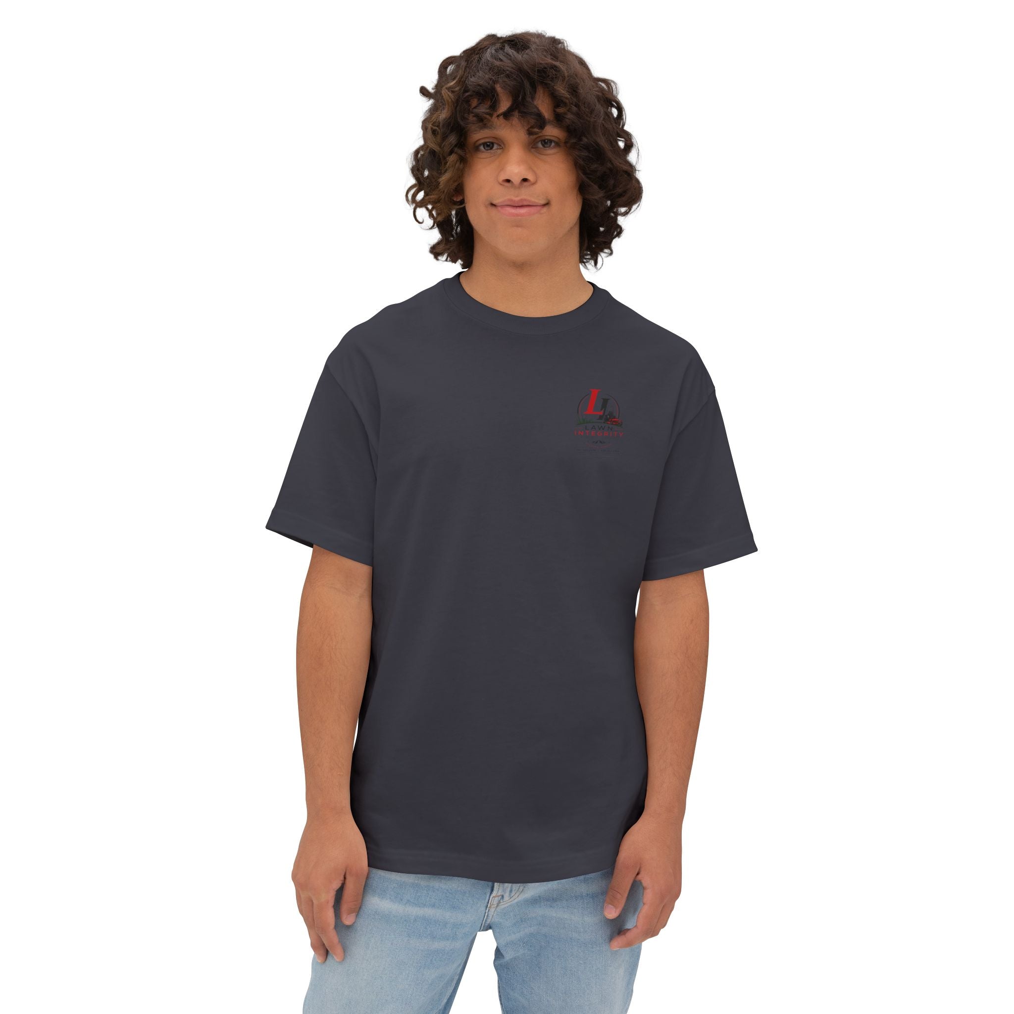 Lawn Integrity Logo Tee — Oversized Boxy Lawn Care T-Shirt