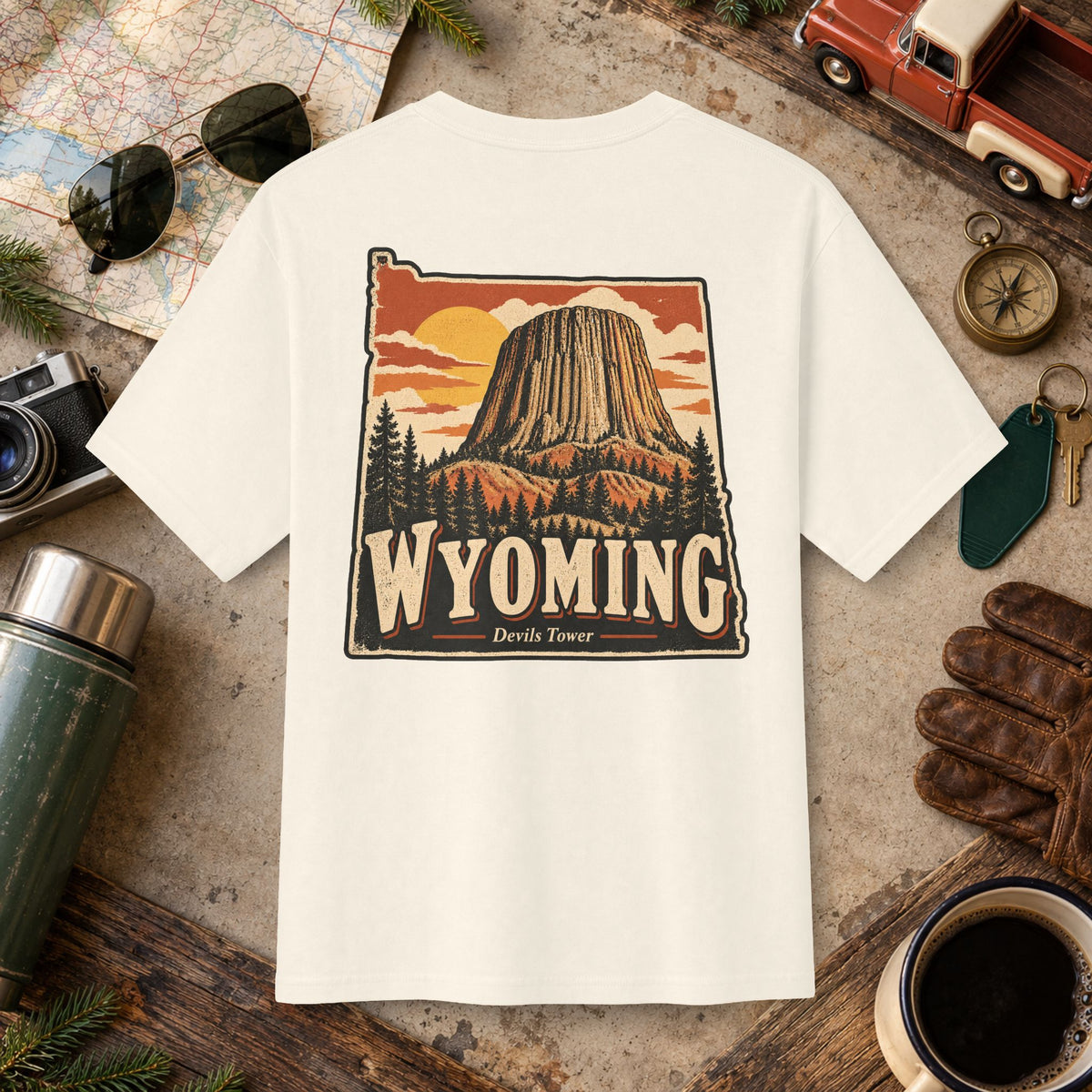 Wyoming State Vintage Tee