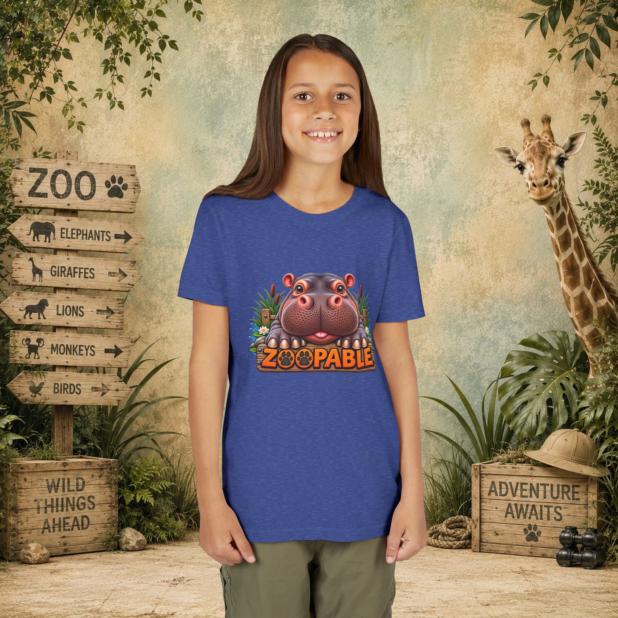 Hippopotamus Zoopable Youth Tee