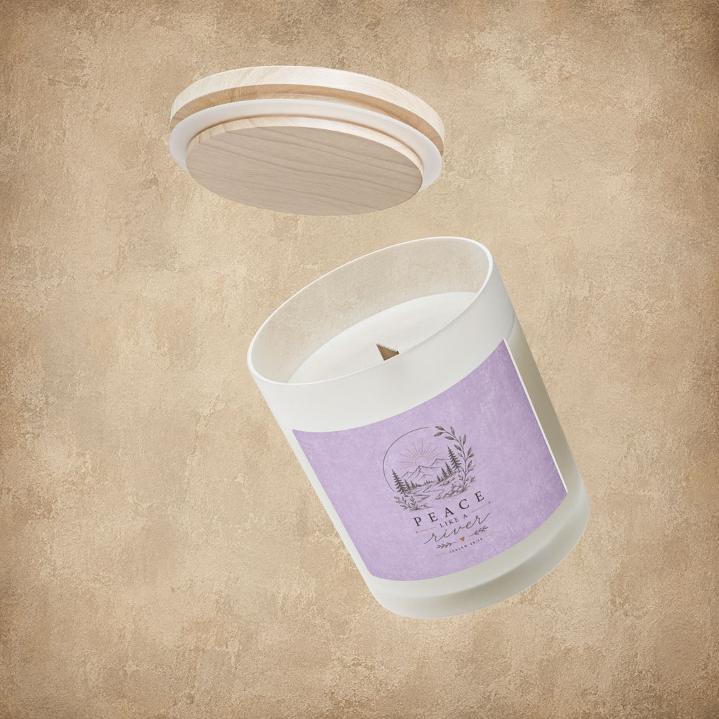 Peace Like A River Frosted Glass Soy Candle — 11oz
