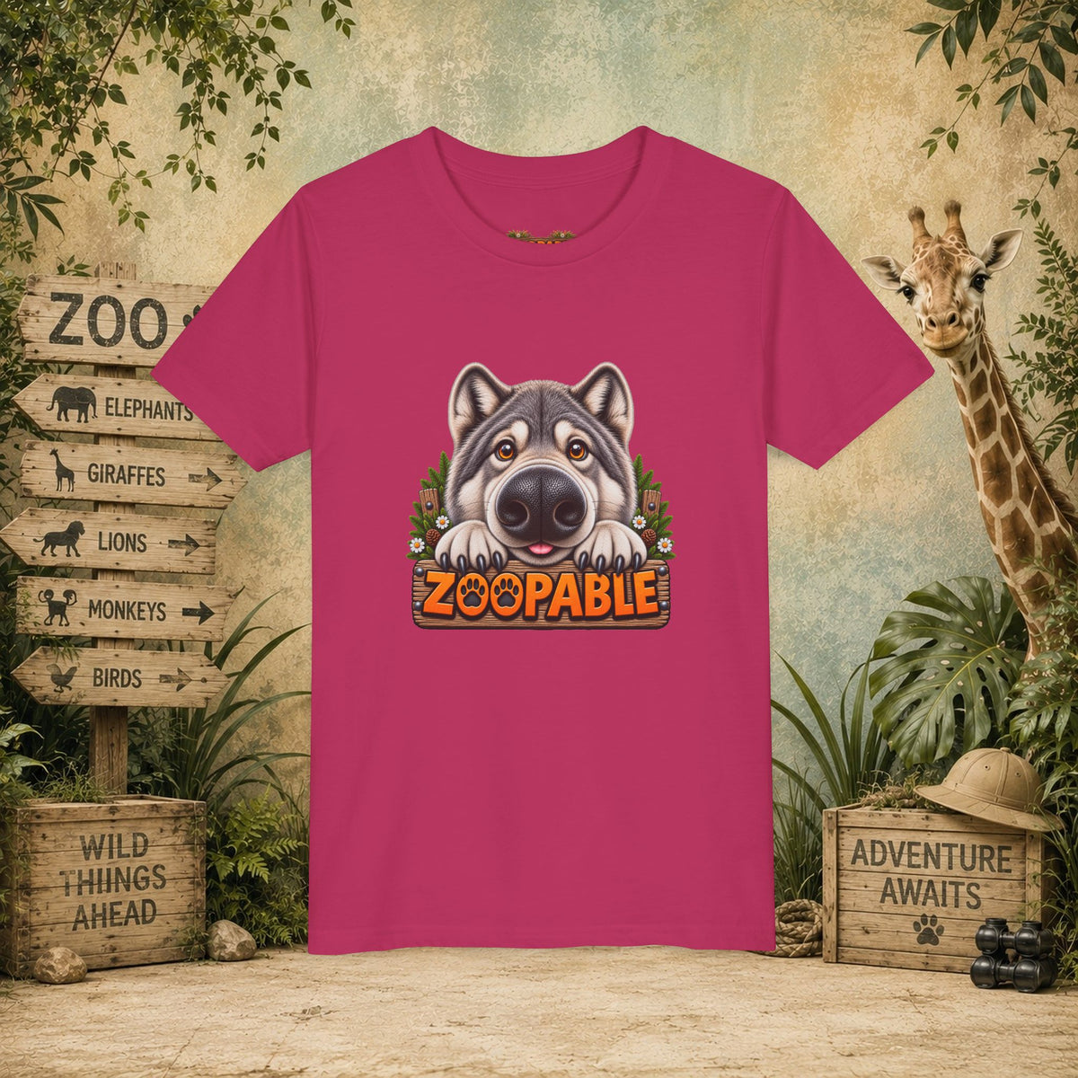 Wolf Zoopable Youth Tee