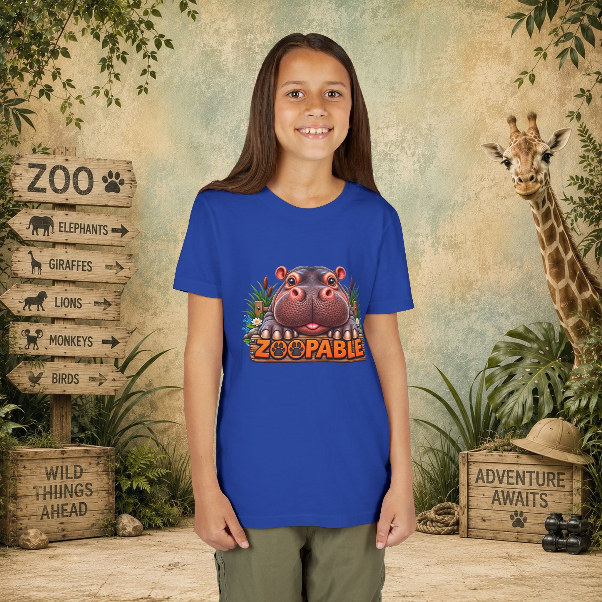Hippopotamus Zoopable Youth Tee