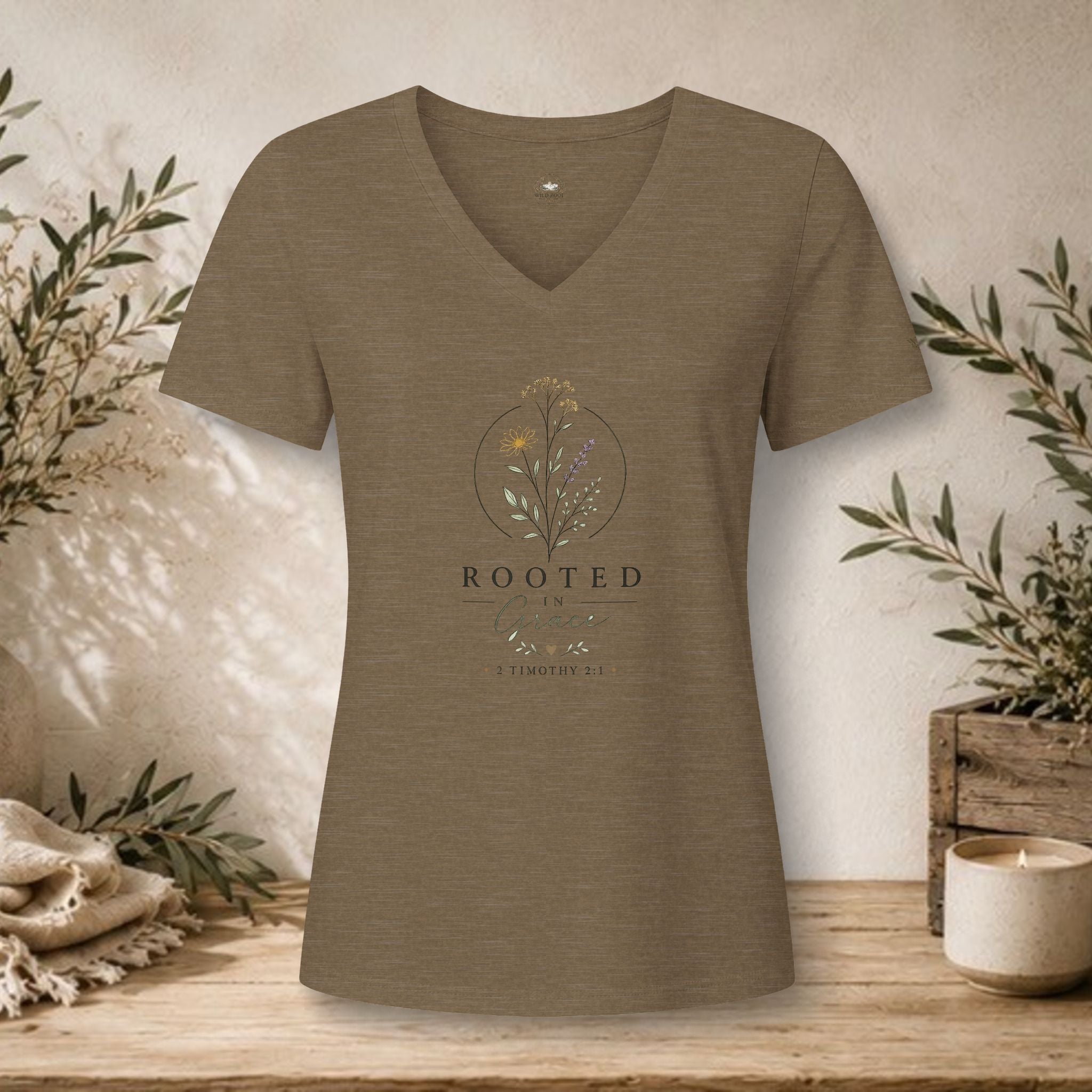 Women's Relaxed Heather CVC V-Neck Tee