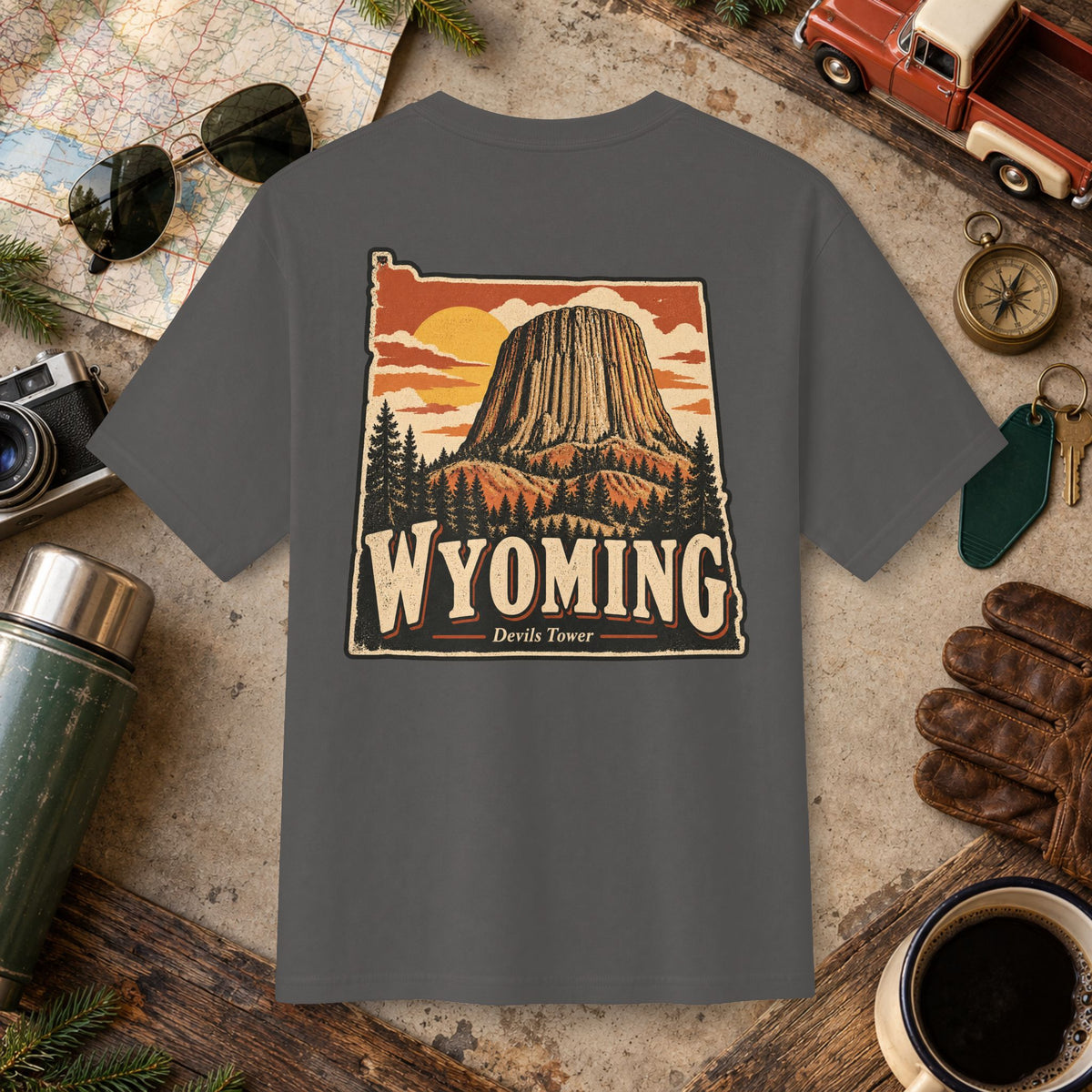 Wyoming State Vintage Tee