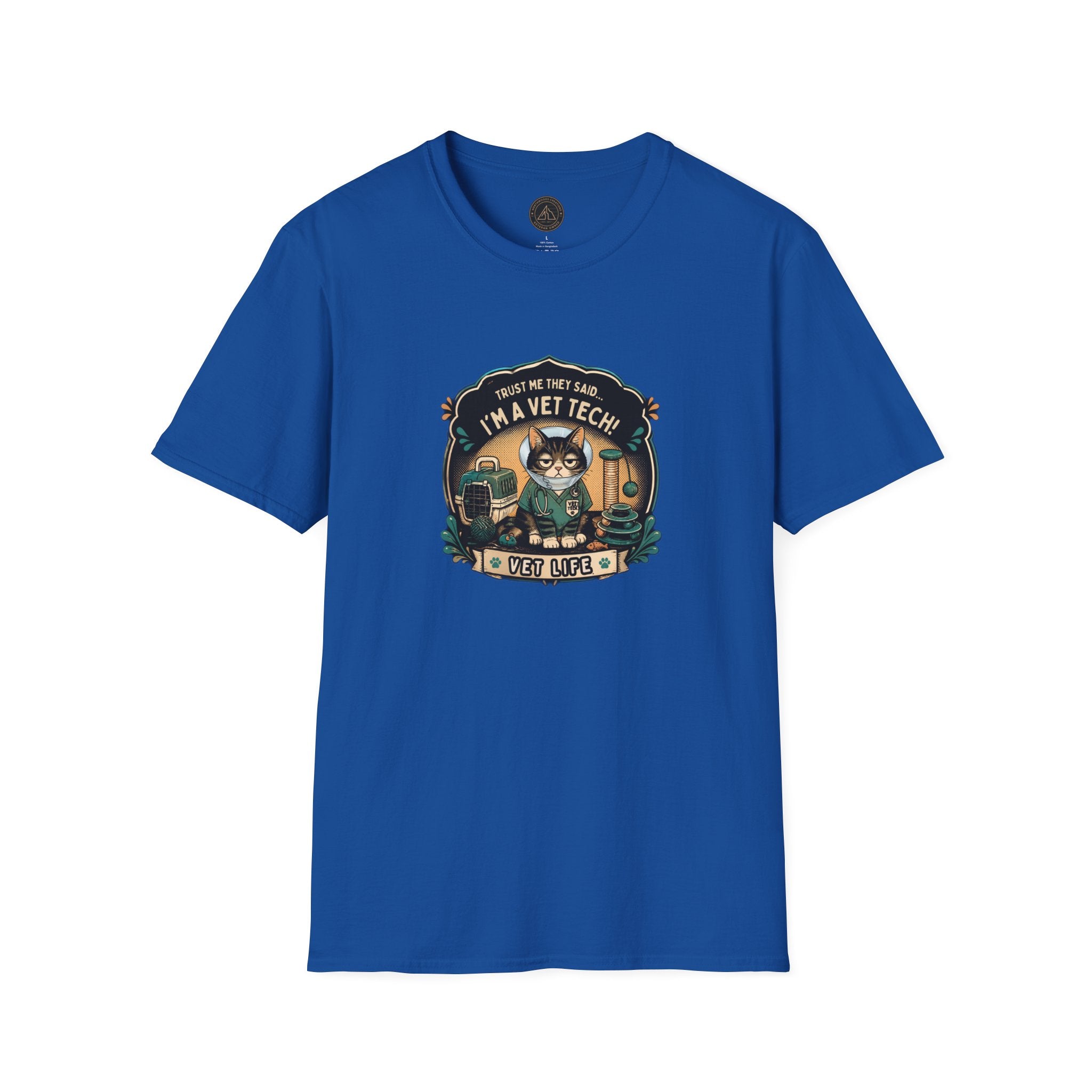 Funny Vet Tech Cat Tee: “Trust Me...I'm a Vet Tech They Said”