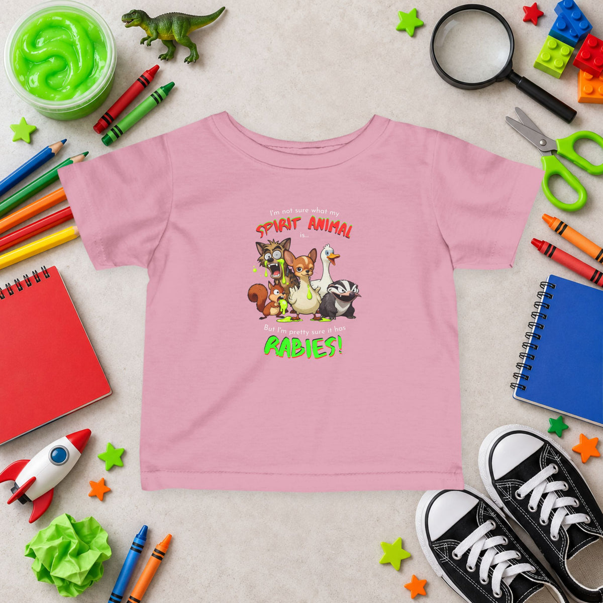 Infant Tee - "Mixed Up - Spirit Animal Babies" Graphic Baby Shirt