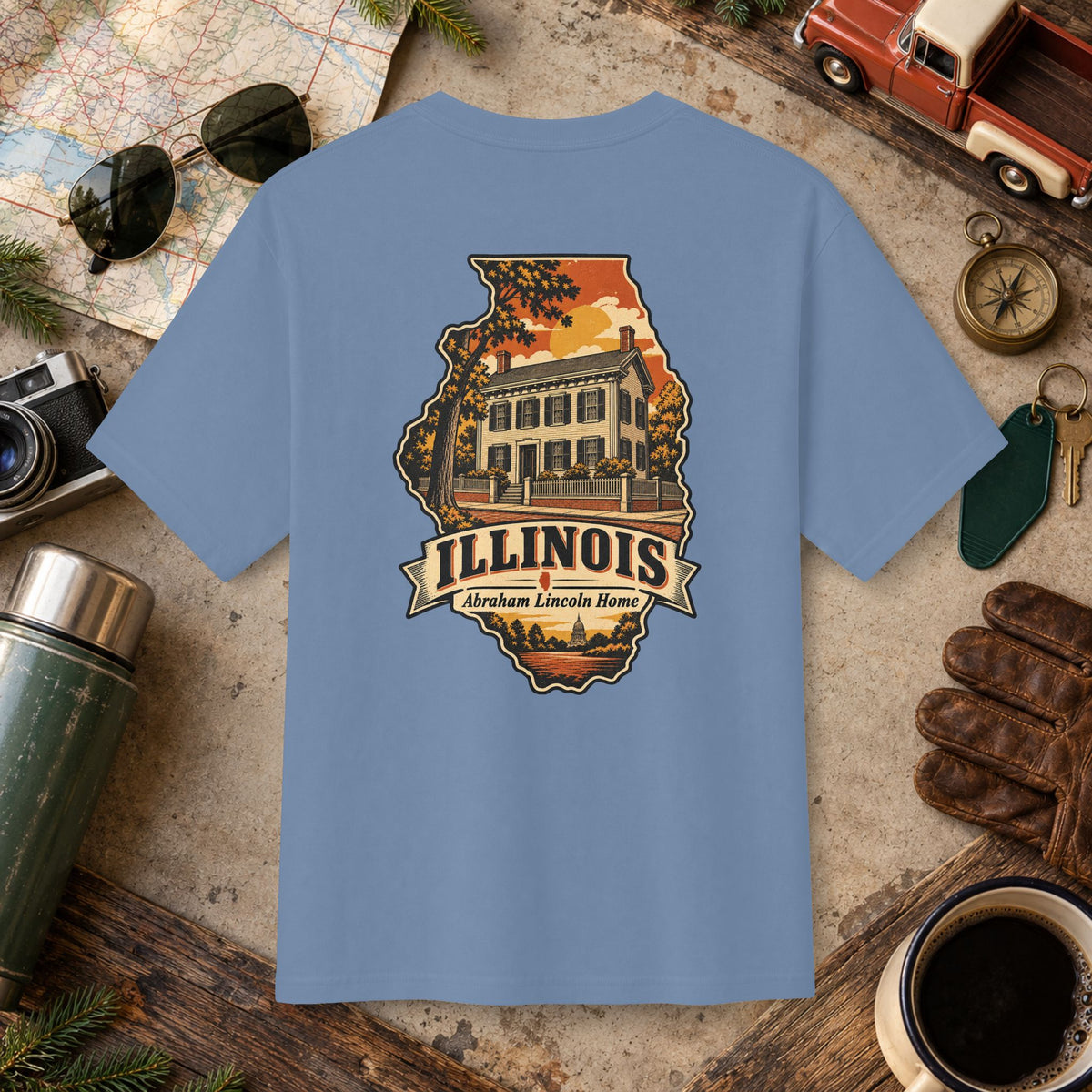 Illinois State Vintage Tee