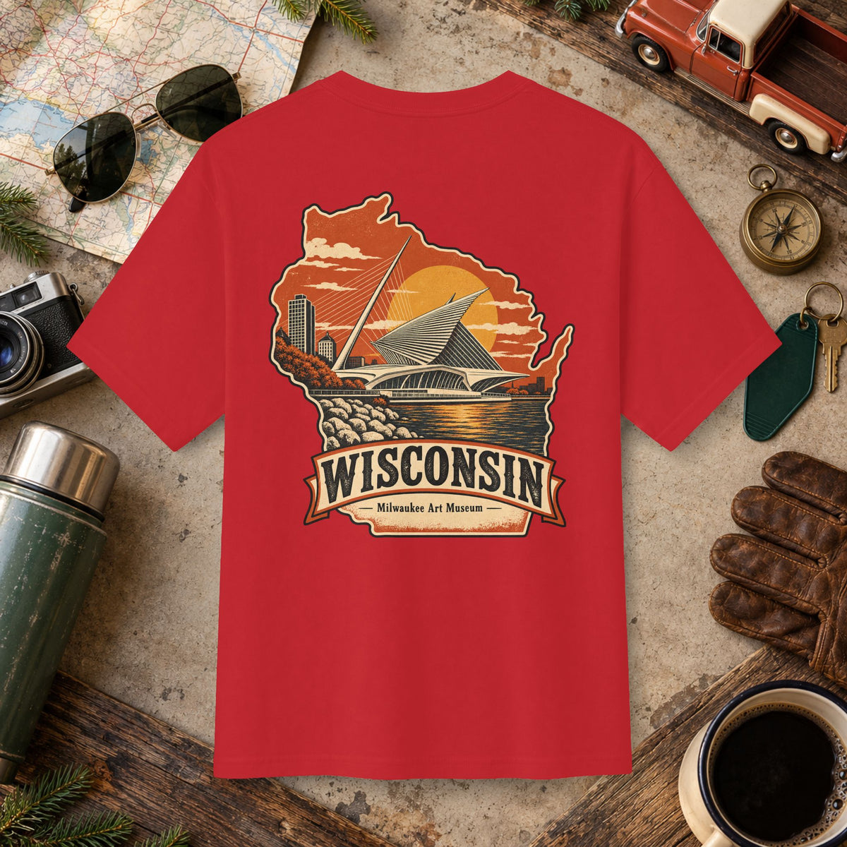 Wisconsin State Vintage Tee