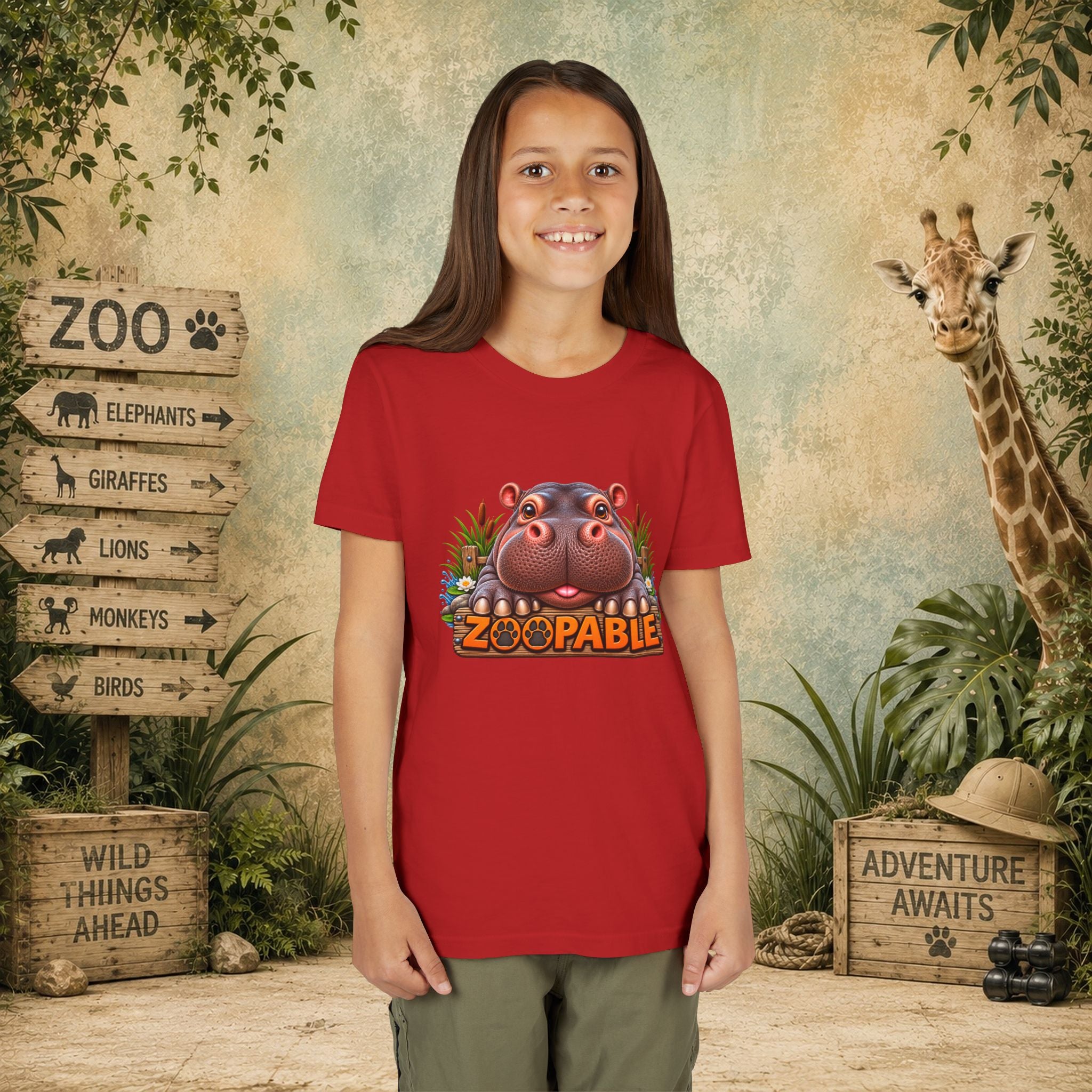 Hippopotamus Zoopable Youth Tee