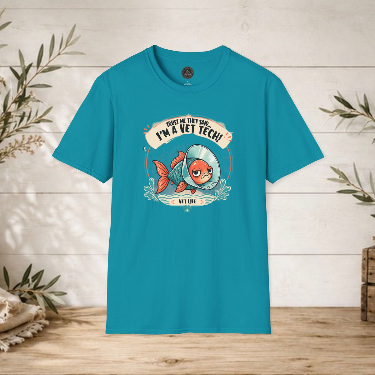 Funny Vet Tech Goldfish Tee: “Trust Me...I'm a Vet Tech They Said”