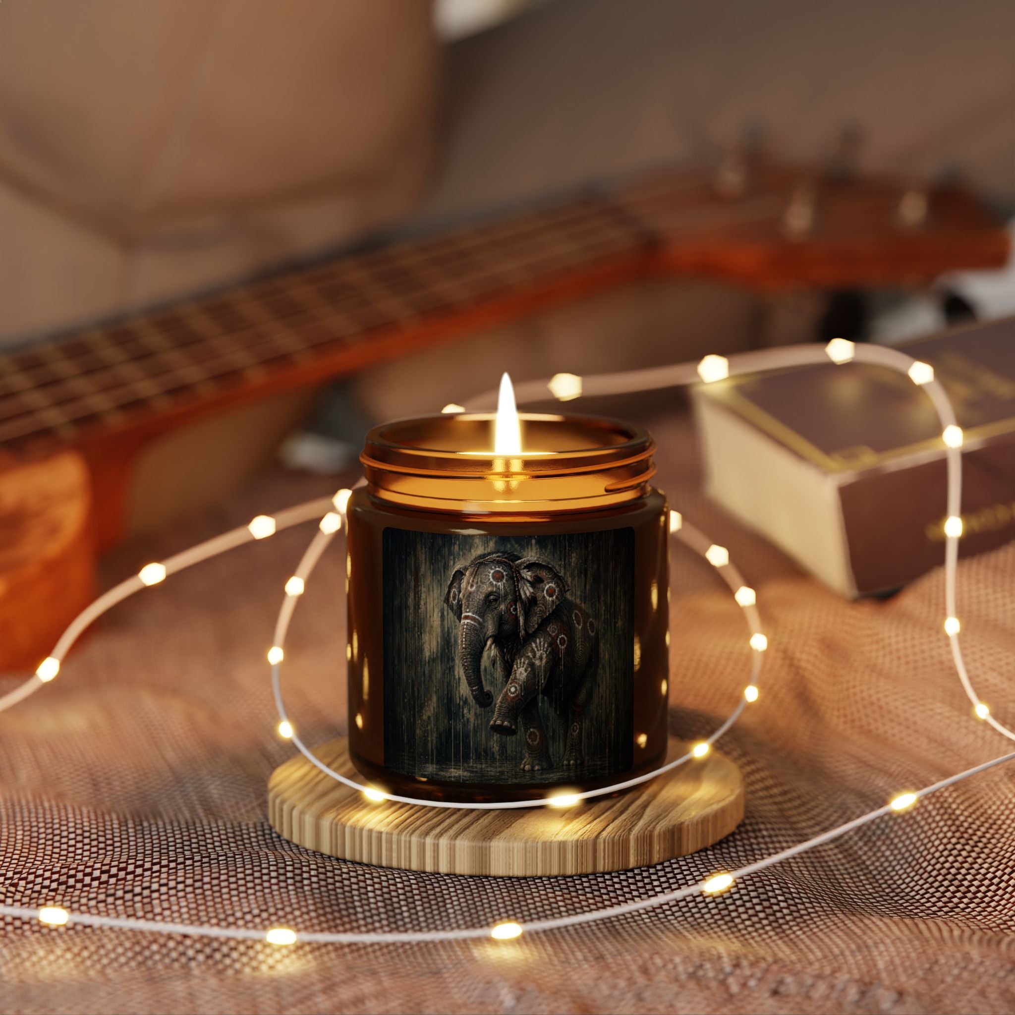 Scented Soy Candle (Multi-Size, Amber Jar)