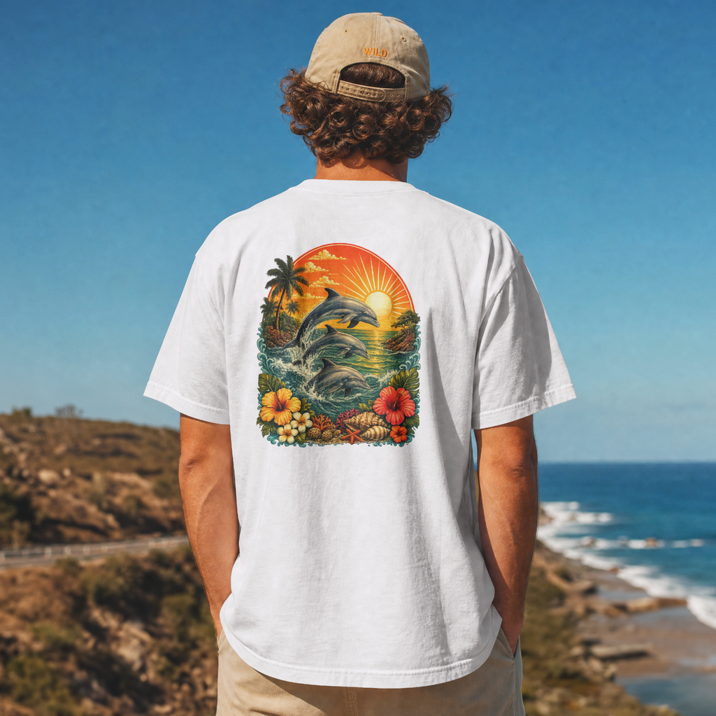 Vintage Tropics- DOLPHINS
