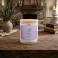 Wild Olive Branch Frosted Glass Soy Candle, 11oz