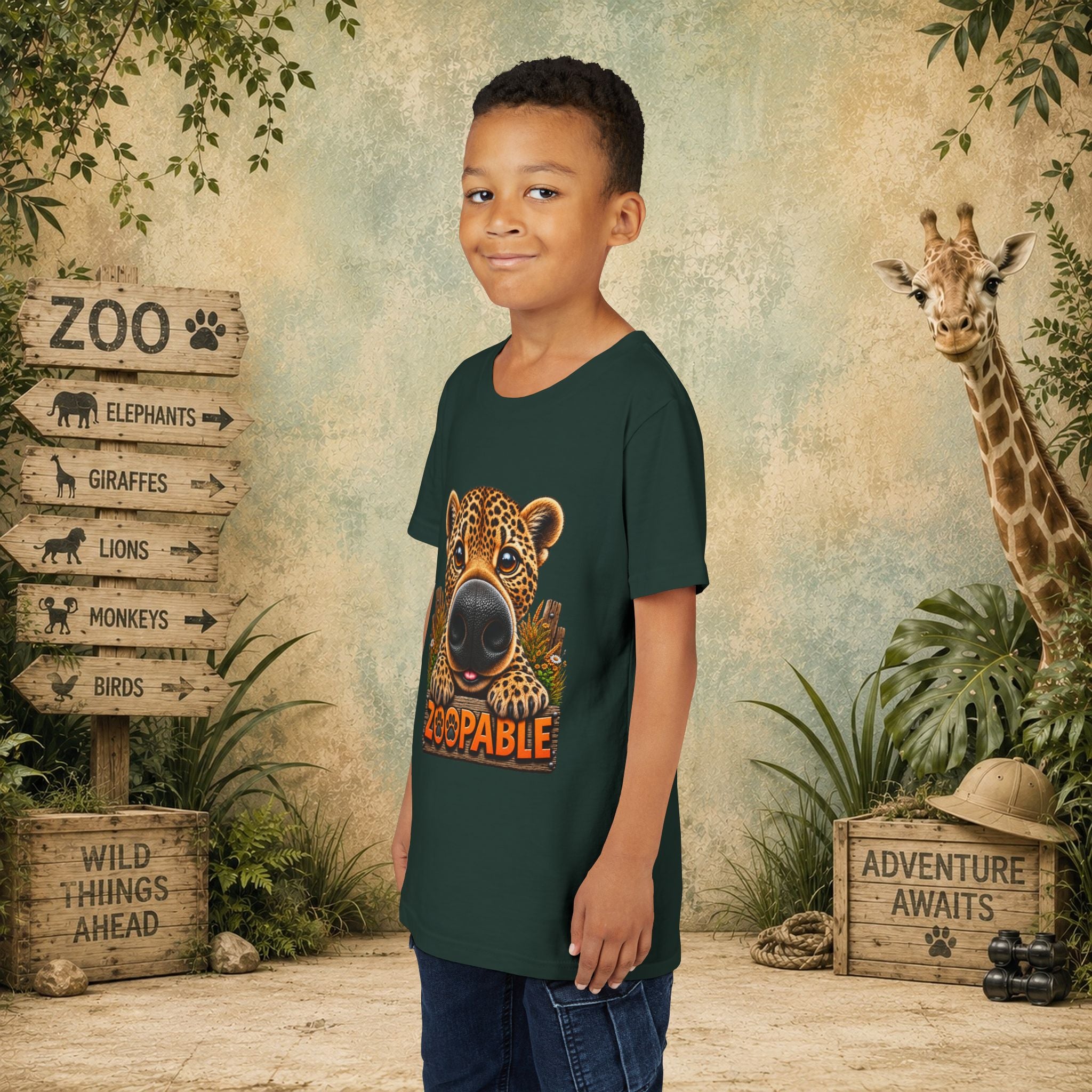 Leopard Zoopable Youth Tee