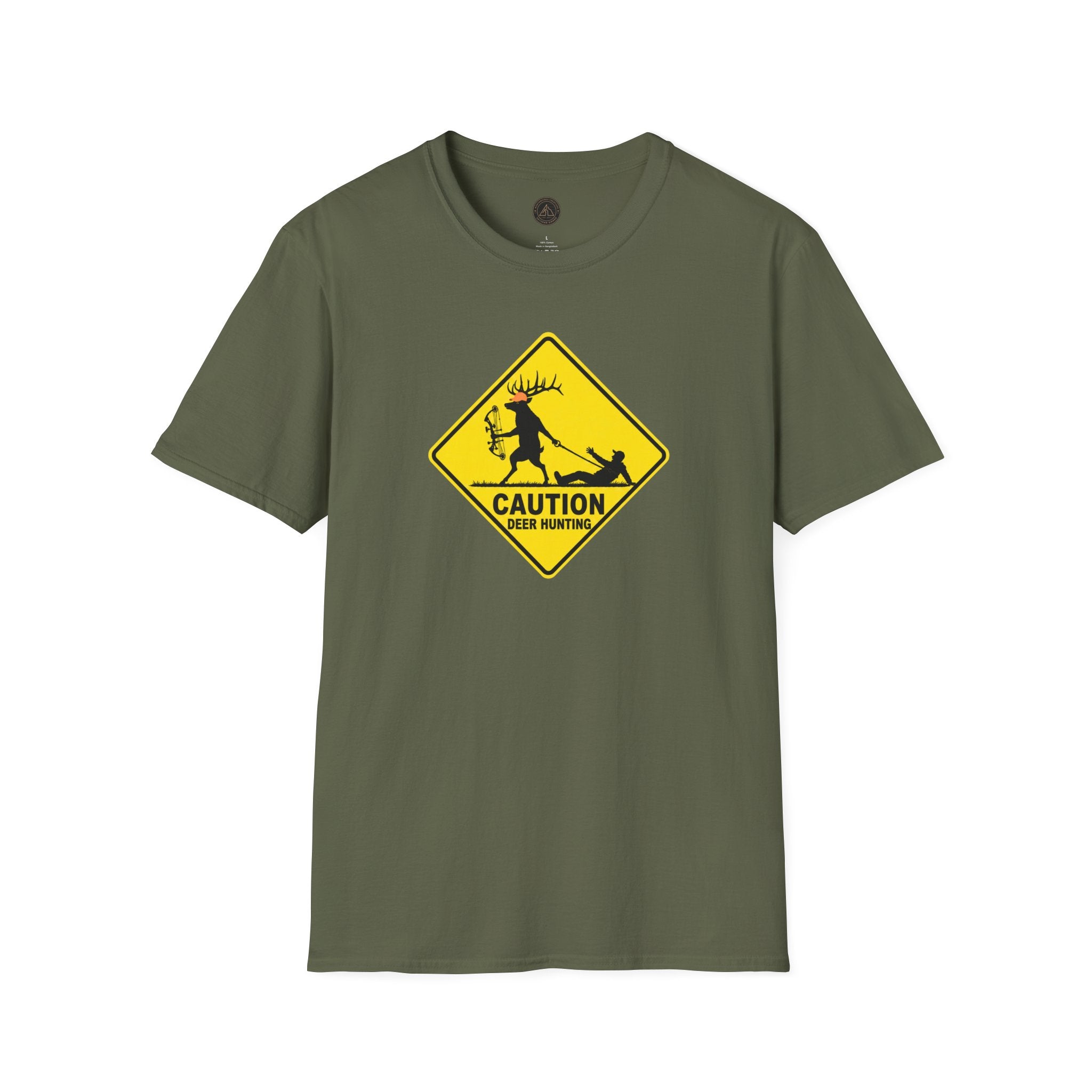 Caution Deer Hunting - Hunter Road Sign Tee
