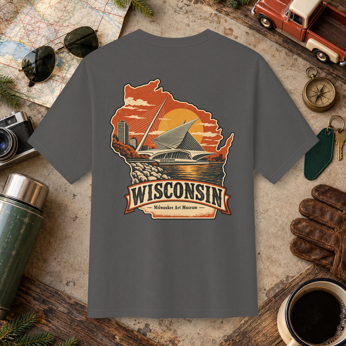 Wisconsin State Vintage Tee