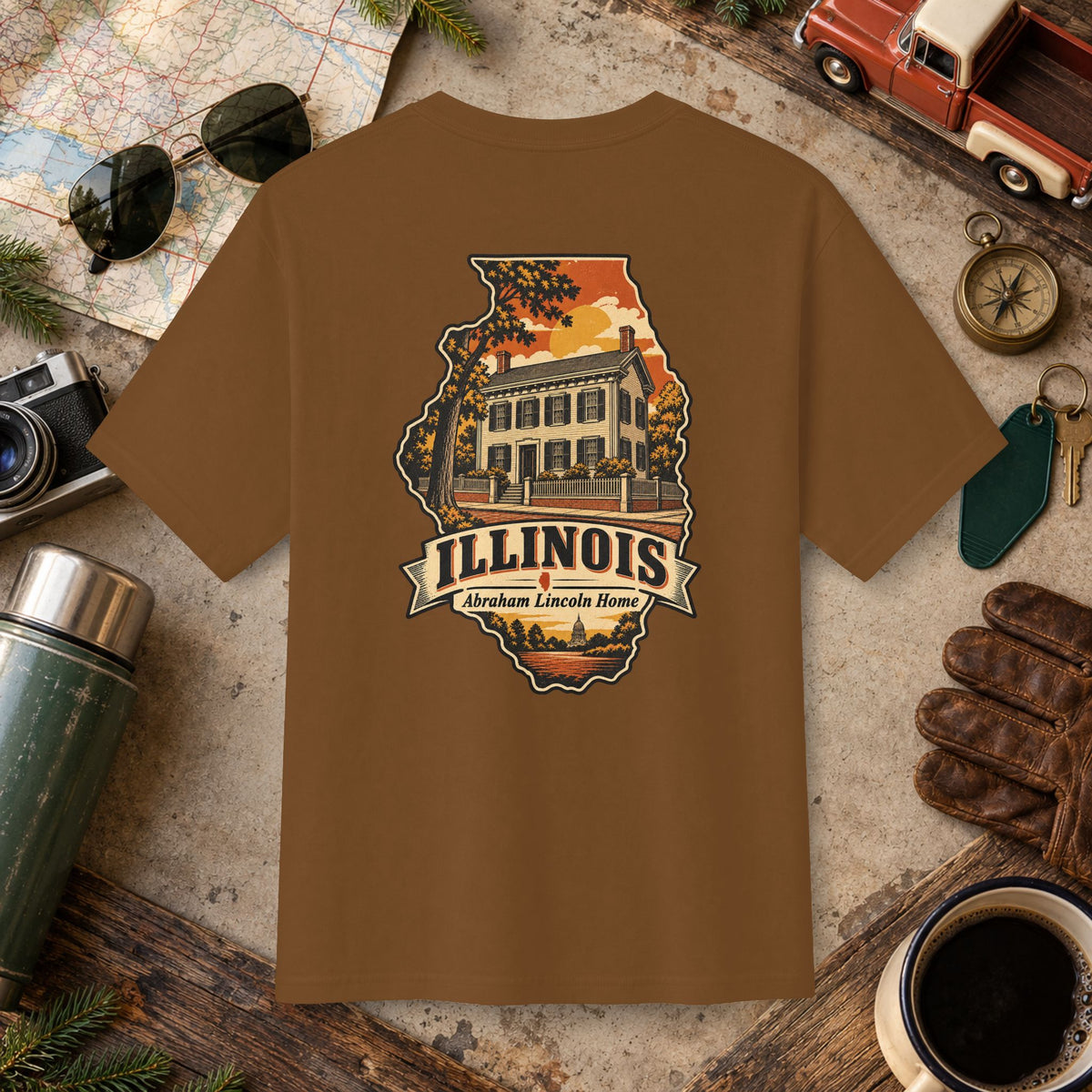 Illinois State Vintage Tee