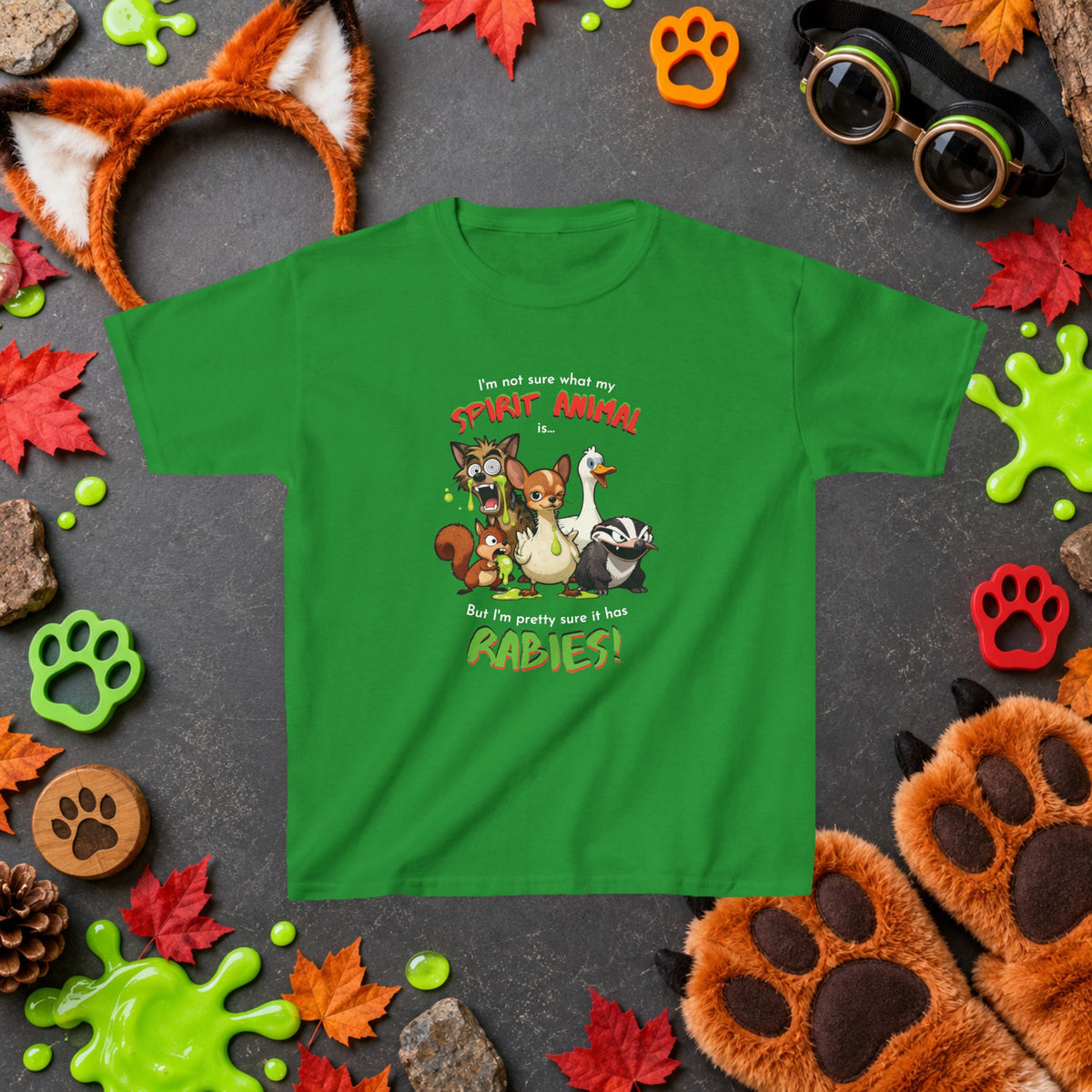 Spirit Animal - Youth T-Shirt - Mixed Up Cartoon Wildlife Graphics