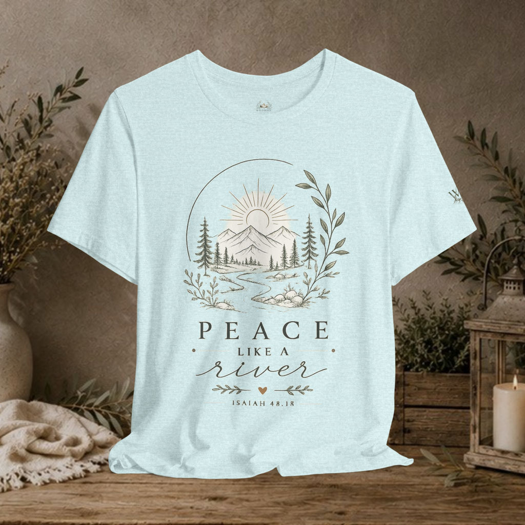 Peace Like a River T‑Shirt — Scenic Scripture Graphic Tee