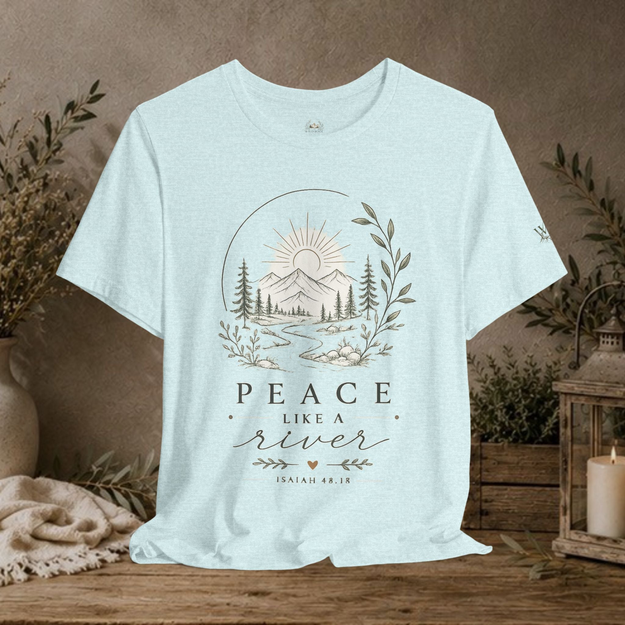 Peace Like a River T‑Shirt — Scenic Scripture Graphic Tee
