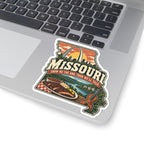 Missouri State Map Kiss-Cut Sticker — Vintage Scenic Landmark