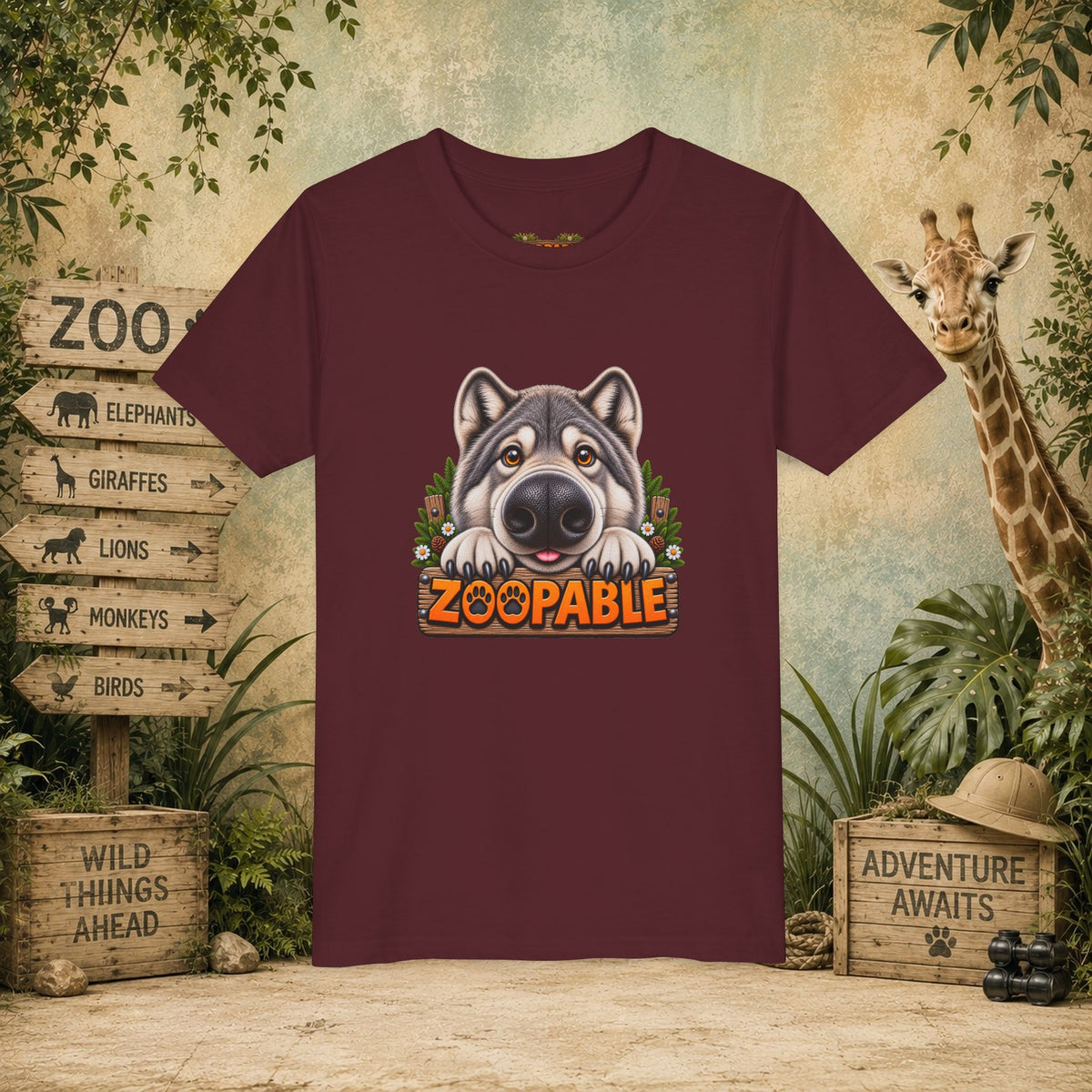 Wolf Zoopable Youth Tee