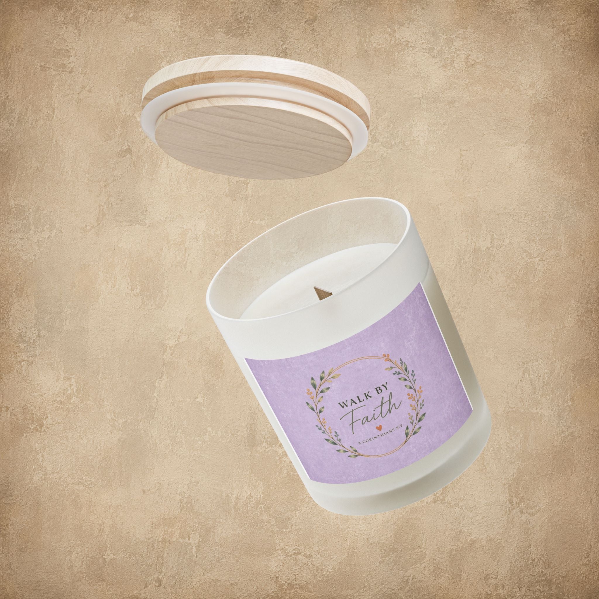 Walk by Faith Frosted Glass Soy Candle, 11oz