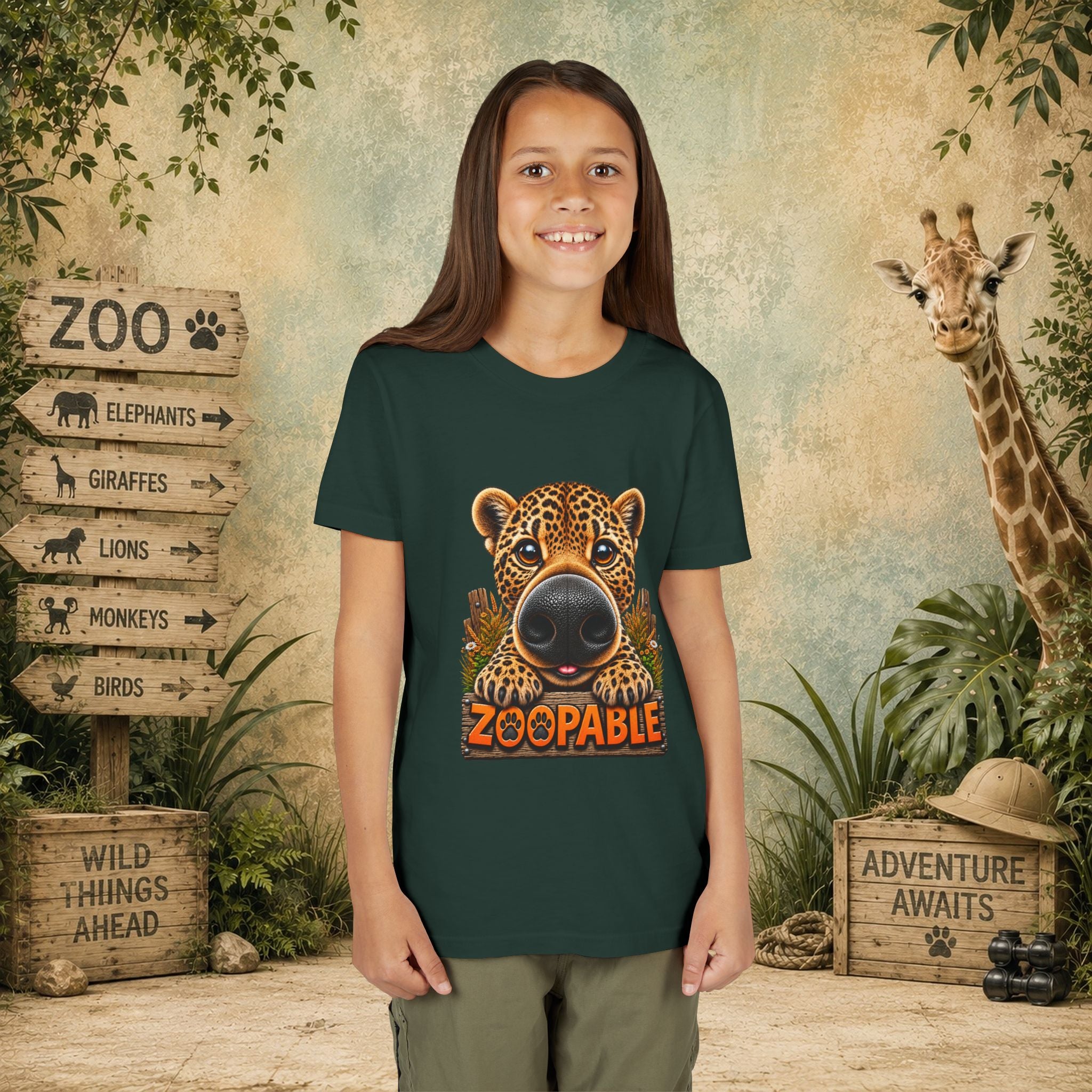 Leopard Zoopable Youth Tee