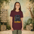 Youth Tee — Cute Black Panther "Zoopable" Kids Graphic T-Shirt