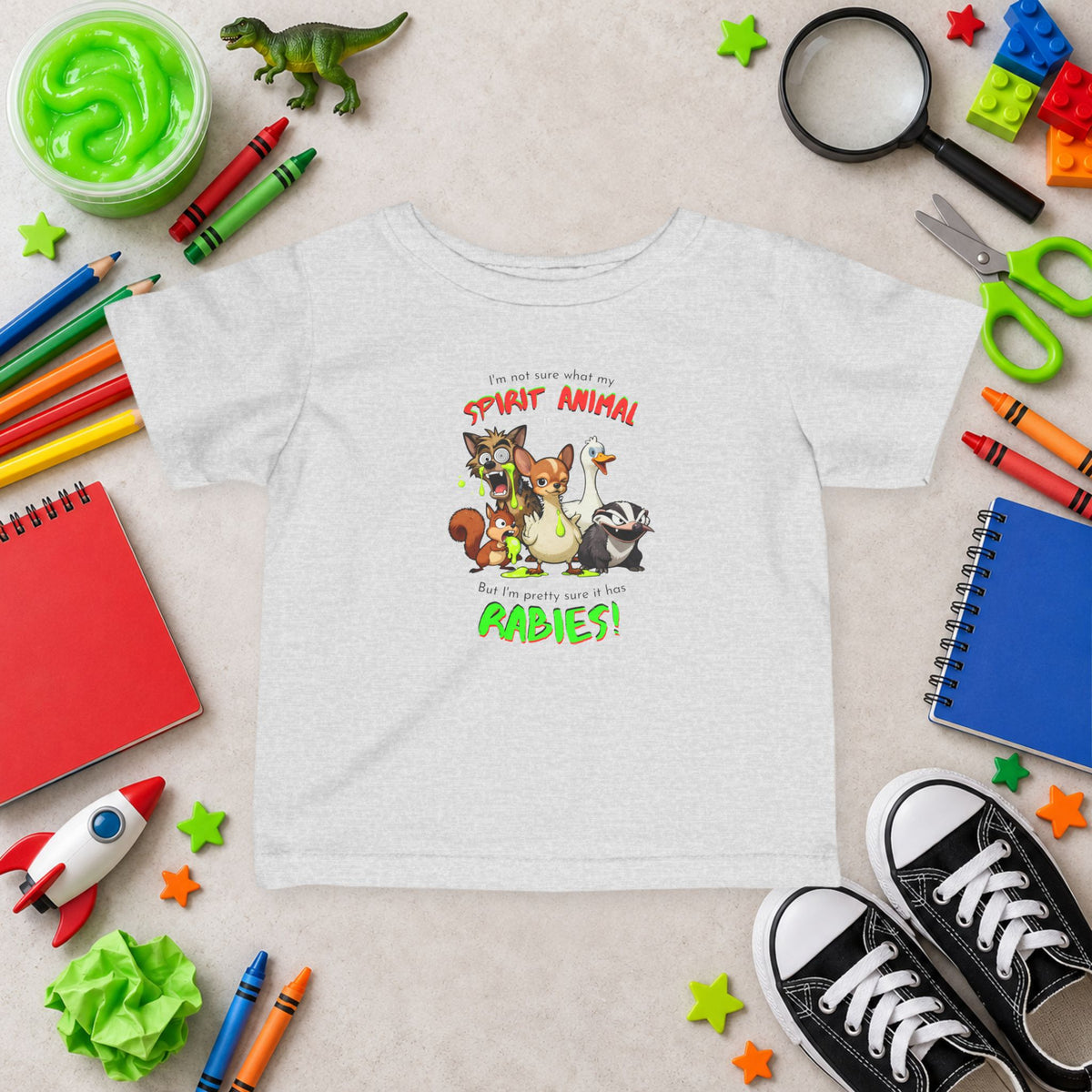 Infant Tee - "Mixed Up - Spirit Animal Babies" Graphic Baby Shirt
