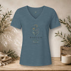 Women's Relaxed Heather CVC V-Neck Tee