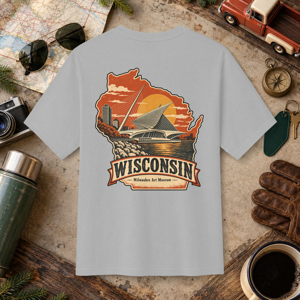 Wisconsin State Vintage Tee