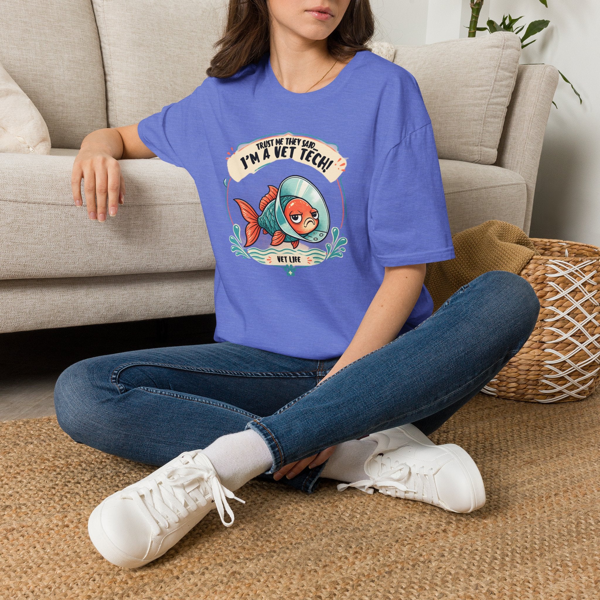 Funny Vet Tech Goldfish Tee: “Trust Me...I'm a Vet Tech They Said”