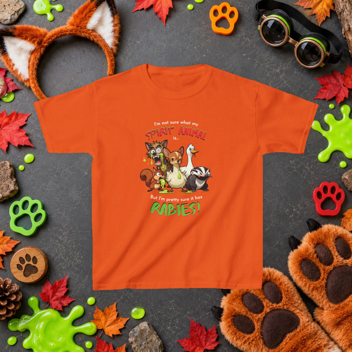 Spirit Animal - Youth T-Shirt - Mixed Up Cartoon Wildlife Graphics