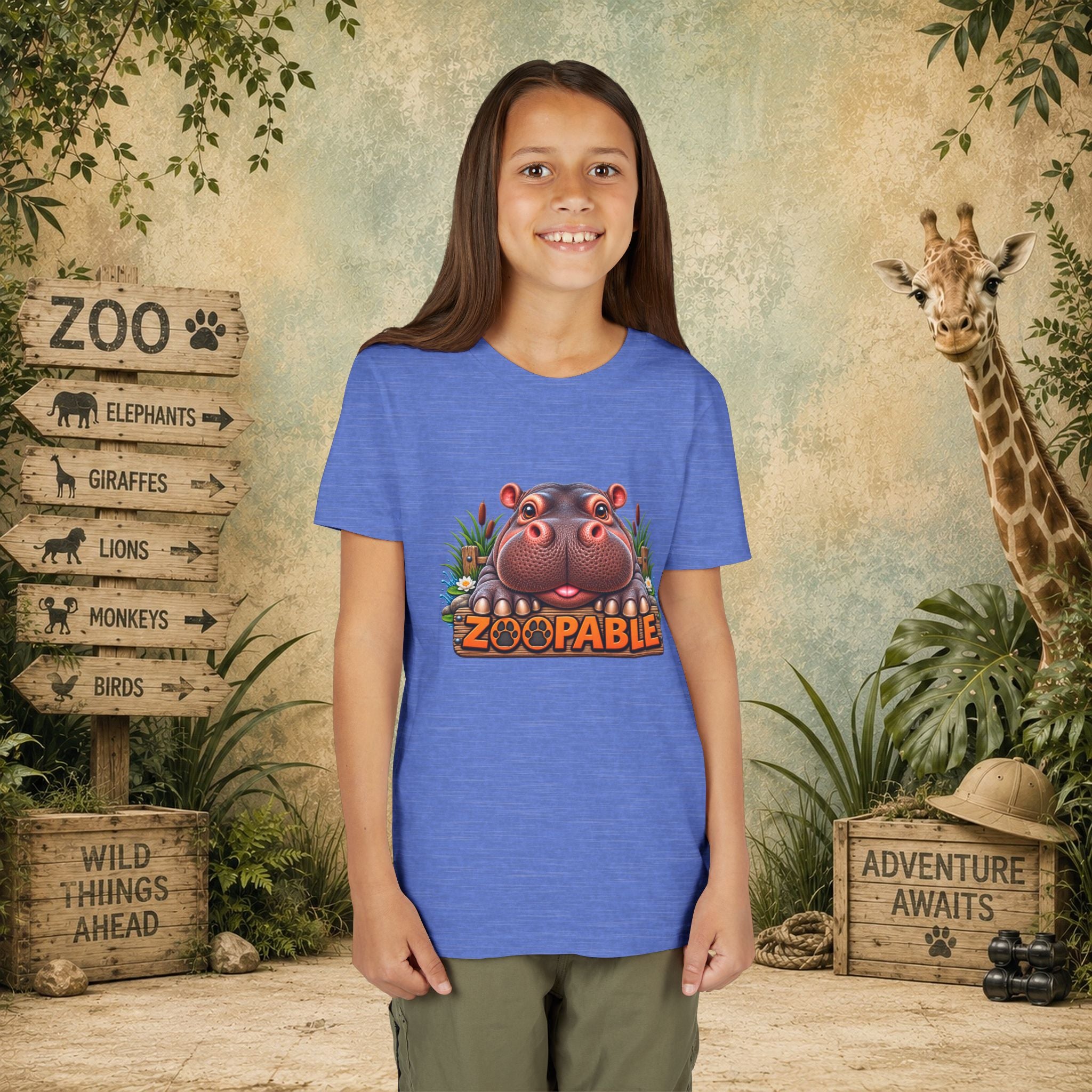 Hippopotamus Zoopable Youth Tee