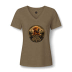 Golden Retriever V-Neck Tee — "Loyal Gentle Devoted" Dog Lover Shirt