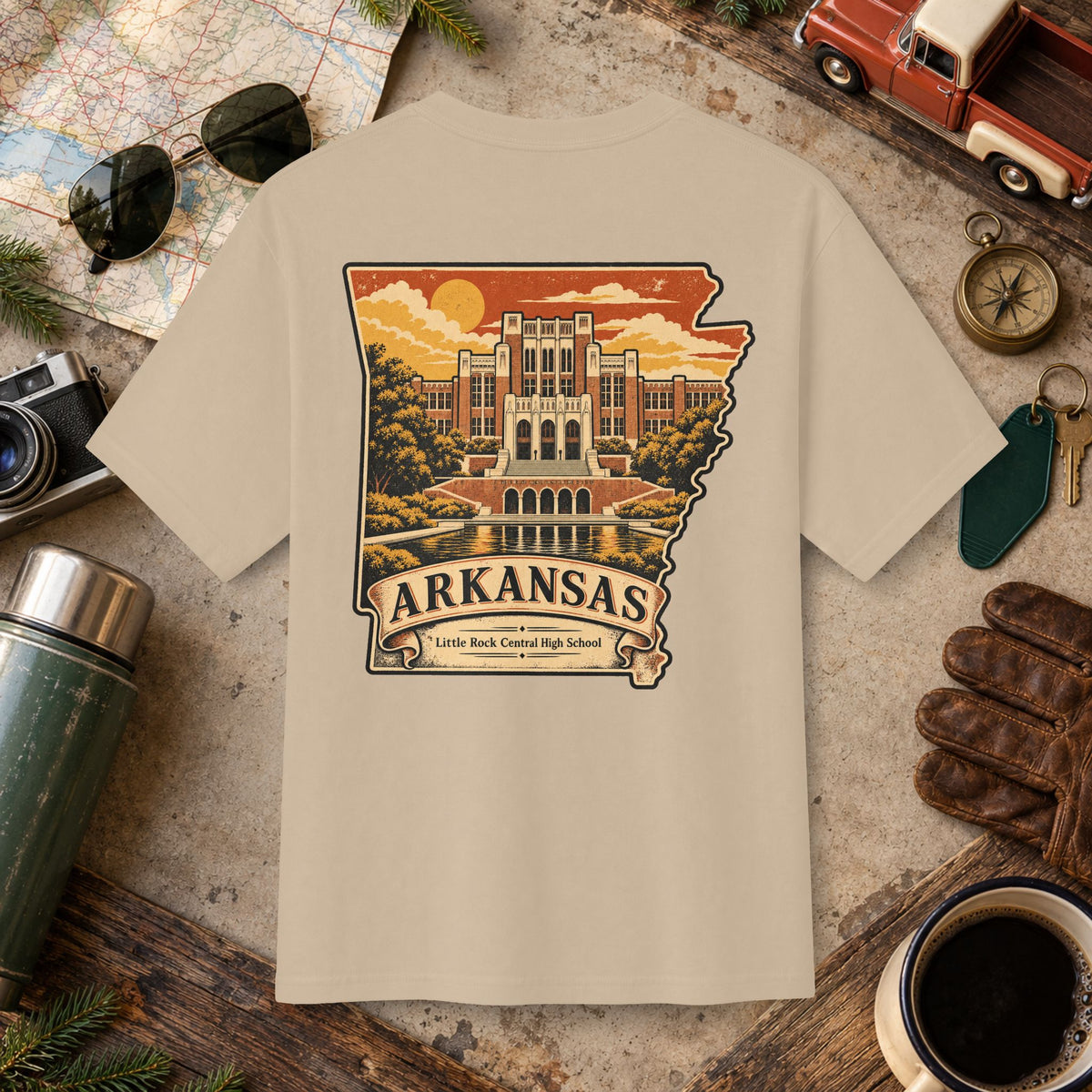 Arkansas Vintage Landscape Tee