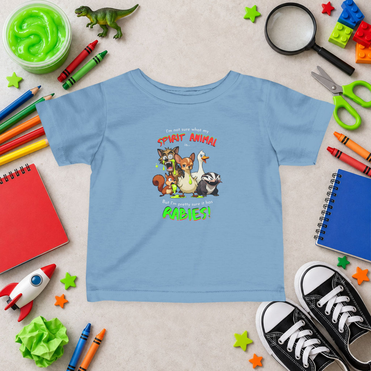 Infant Tee - "Mixed Up - Spirit Animal Babies" Graphic Baby Shirt