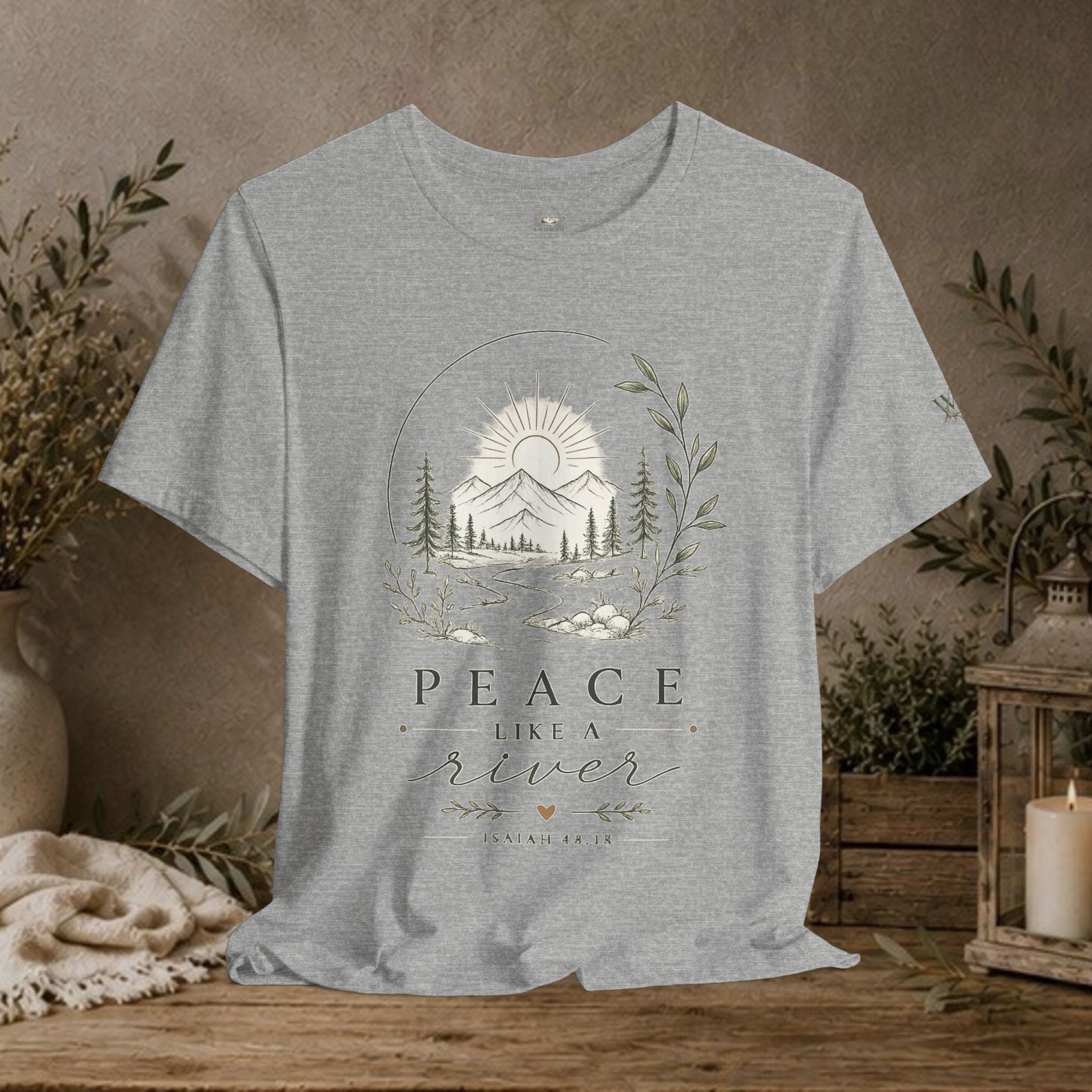 Peace Like a River T‑Shirt — Scenic Scripture Graphic Tee