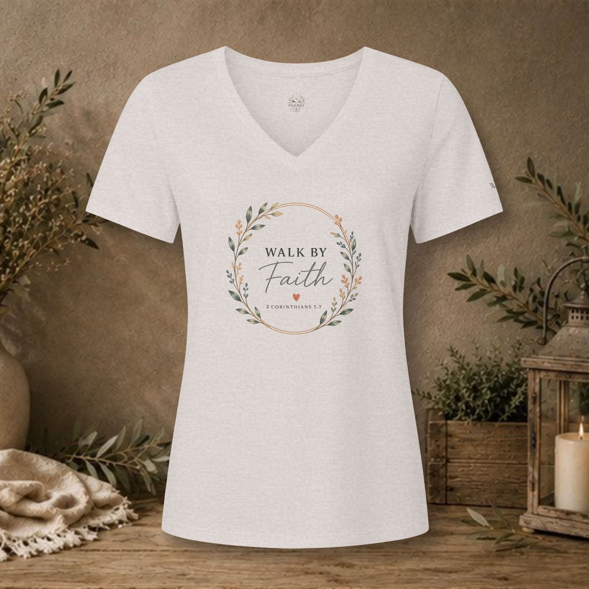 Women's Relaxed Heather CVC V-Neck Tee