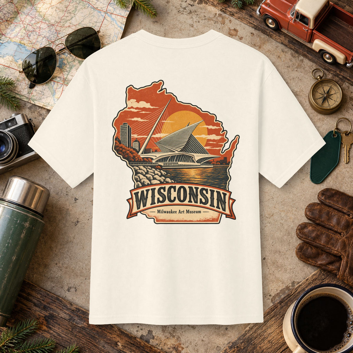 Wisconsin State Vintage Tee