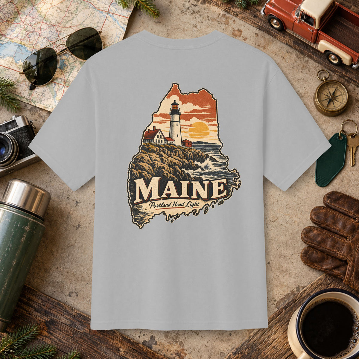 Maine State Vintage Tee