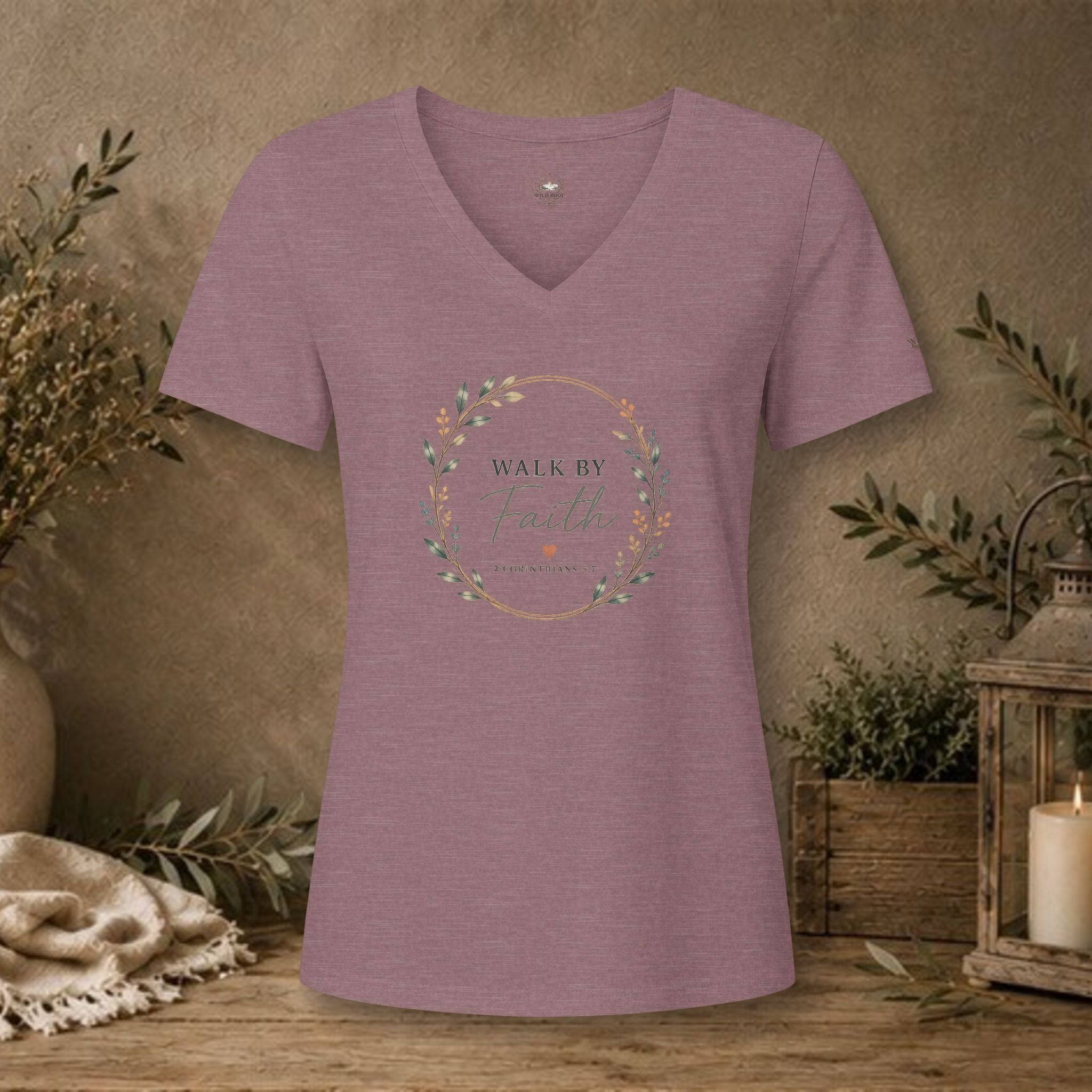 Women's Relaxed Heather CVC V-Neck Tee