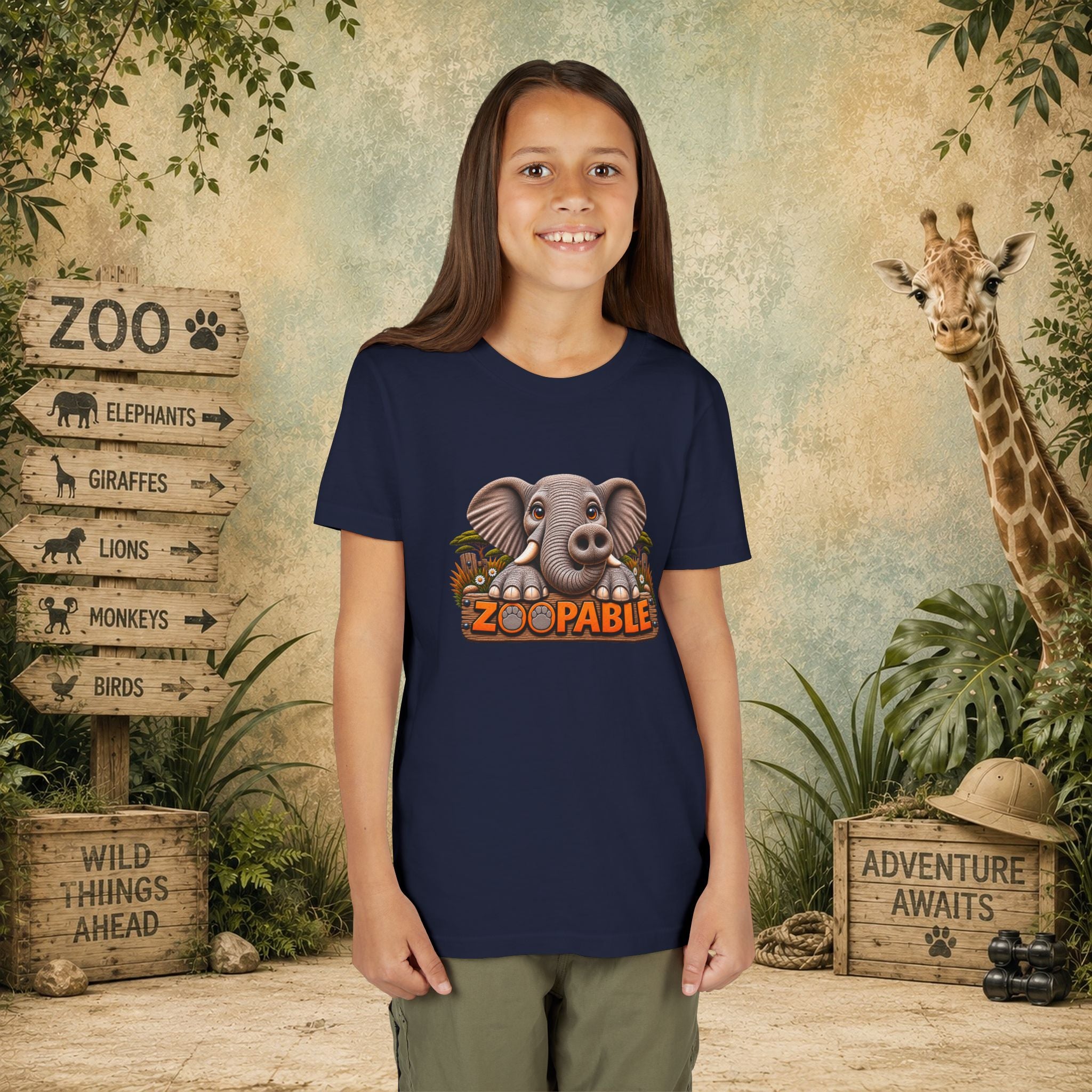 Elephant Zoopable Youth Tee