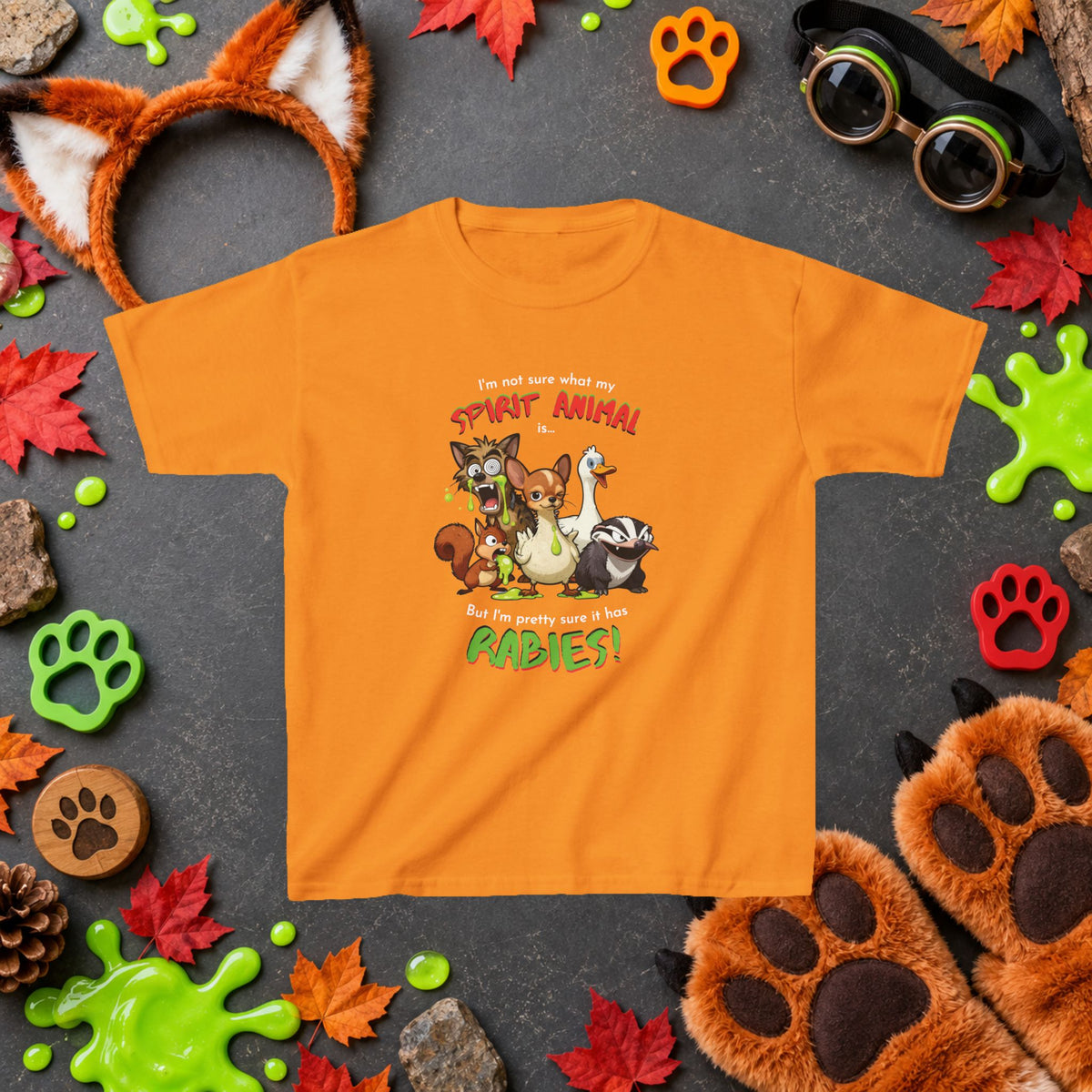 Spirit Animal - Youth T-Shirt - Mixed Up Cartoon Wildlife Graphics